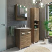 Тумба с раковиной Comforty Марио 60 см 00-00004155 напольная дуб темный