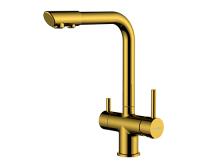 Смеситель для мойки с дополнительным изливом для фильтра WasserKRAFT A8377 золото глянцевый