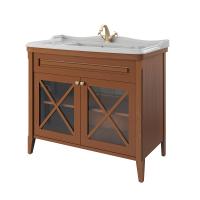 Тумба с раковиной Caprigo Napoli Promo 80 см 33612UV-075.000.00.20 напольная темное дерево