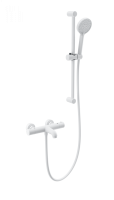 Смеситель для ванны с душем с термостатом и гарнитуром Wonzon & Woghand WW-C2006-A-MW белый матовый