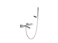 Смеситель для ванны с ручным душем, шлангом и держателем BelBagno Uno UNO-VASM/DFS-CRM хром глянцевый