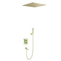 Душевая система встроенная с термостатом Timo Petruma SX-5019/17SM золото матовое Душевая система встроенная с термостатом Timo Petruma SX-5019/17SM золото матовое