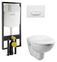 Комплект подвесной унитаз VitrA Normus, система инсталляции кнопка Loop O хром Комплект подвесной унитаз VitrA Normus, система инсталляции кнопка Loop O хром