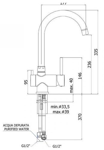 Смеситель для кухни Paffoni Stick SK190NO Смеситель для кухни Paffoni Stick SK190NO