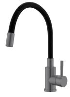 Смеситель для кухни Esko Kitchen K44Grafit черный графит