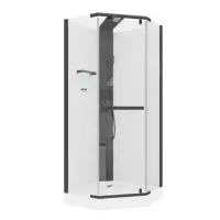 Душевая кабина Ceruttispa 90x225 CHIKA901B профиль черный