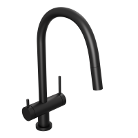 Смеситель для кухонной мойки Abelsberg Aera EMF71709MB вулканический черный матовый