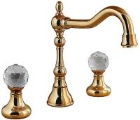 Смеситель с донным клапаном Caprіgo Boheme Swarovski 31-021-vot для раковины бронза глянцевая