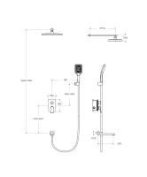 Душевой комплект встраиваемый с изливом  BelBagno  DUE-VDSET-CRM хром Душевой комплект встраиваемый с изливом  BelBagno  DUE-VDSET-CRM хром