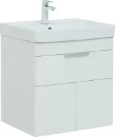 Тумба под раковину Aquanet Ирис New 60 см 00310148 подвесная белая глянцевая