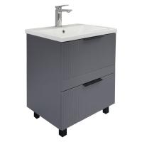 Тумба с раковиной Comforty Лима 60 см 00-00019209 напольная антрацит