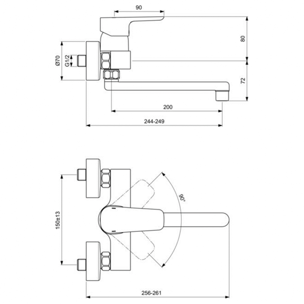 Смеситель для кухонной мойки Ideal Standard CERAPLAN III B0726AA Смеситель для кухонной мойки Ideal Standard CERAPLAN III B0726AA
