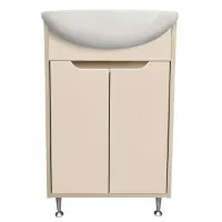 Тумба под раковину Runo Эконова 50 см 00-00004654 напольная бежевая