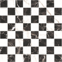 Мозаика керамическая 30x30 см KERRANOVA BLACK & WHITE K-61(60)/lr/m01 черный Мозаика керамическая 30x30 см KERRANOVA BLACK & WHITE K-61(60)/lr/m01 черный