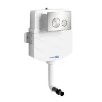 Смывной бачок скрытого монтажа WasserKRAFT Aller 10TLT.031.ME.BN02 с кнопкой смыва никель