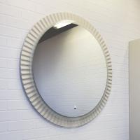 Зеркало Comforty Мадрид 90 см 00-00014159 с подсветкой серый шелк