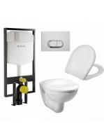 Комплект подвесной унитаз VitrA Normus, система инсталляции VitrA кнопка Loop O хром Комплект подвесной унитаз VitrA Normus, система инсталляции VitrA кнопка Loop O хром