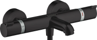 Термостатический смеситель Hansgrohe Ecostat Comfort 13114670 для ванны с душем матовый черный Термостатический смеситель Hansgrohe Ecostat Comfort 13114670 для ванны с душем матовый черный