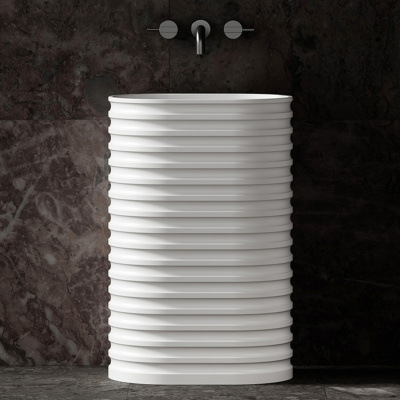 Раковина напольная Abber Stein 60 см AS2550-H белая матовая