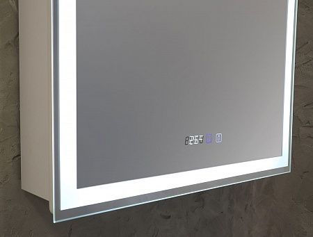 Зеркало-шкаф Silver Mirrors Киото 50 с часами и сменой цвета LED-00002356 Зеркало-шкаф Silver Mirrors Киото 50 с часами и сменой цвета LED-00002356
