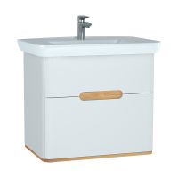 Шкаф с раковиной 49х80х67 см VitrA Sento 60824 матовый белый Шкаф с раковиной 49х80х67 см VitrA Sento 60824 матовый белый
