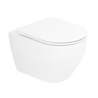 Унитаз подвесной безободковый с сиденьем  Cezares STYLUS CZR-6601-TH-TOR/CZR-870-SC Унитаз подвесной безободковый с сиденьем  Cezares STYLUS CZR-6601-TH-TOR/CZR-870-SC
