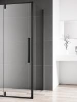 Душевая перегородка AQUAme AQM7111-2 черный прозрачная Душевая перегородка AQUAme AQM7111-2 черный прозрачная