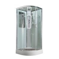 Душевая кабина с баней AvaCan 100x100 A2010LED профиль хром
