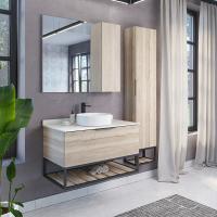Шкаф зеркальный Comforty Порто 90 см 00-00009443 R дуб дымчатый
