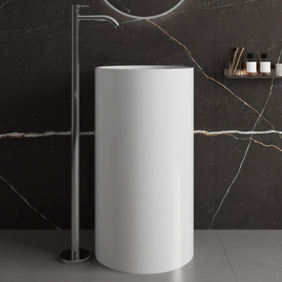 Раковина напольная Abber Bequem 45 см AC2133 белая