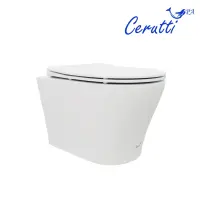 Унитаз Ceruttispa Adige CT9245 подвесной безободковый с сиденьем микролифт
