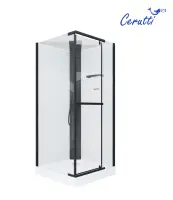 Душевая кабина Ceruttispa 90x225 MiMi90B профиль черный