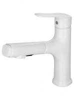 Смеситель для раковины с гигиеническим душем Wonzon & Woghand WW-AE4151-MW белый матовый