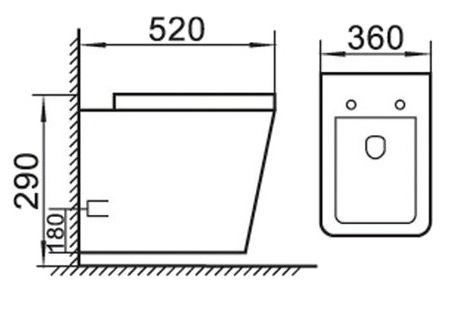 Унитаз Caprіgo Style S-1203 подвесной с микролифтом