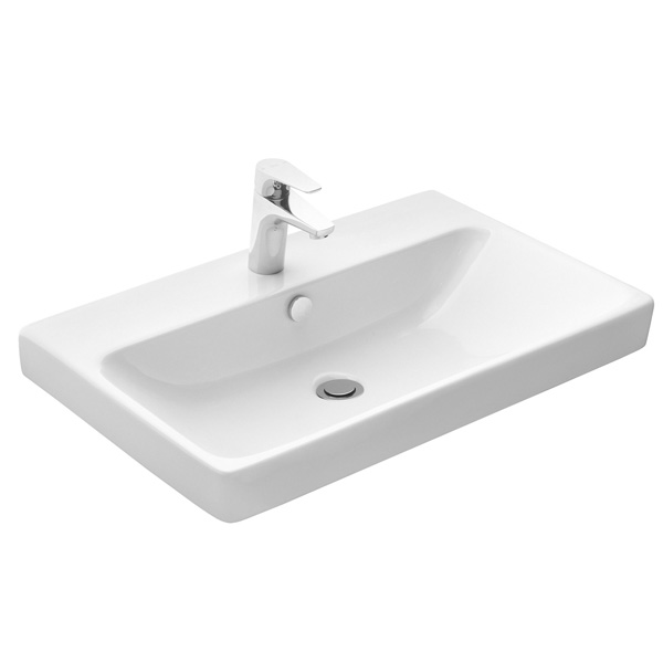 Тумба с раковиной Comforty Вена 70 см 00-00008929 подвесная дуб дымчатый