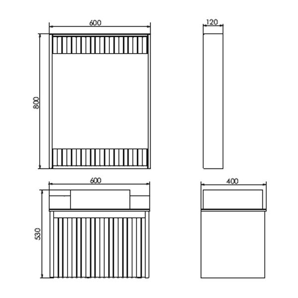 Зеркало Comforty Марсель 60 см 00-00001278 с подсветкой белое