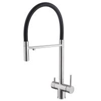 Смеситель для кухни с подключением фильтра и выдвижной лейкой  ABBER Wasser Kreis AF81141SP сатин Смеситель для кухни с подключением фильтра и выдвижной лейкой  ABBER Wasser Kreis AF81141SP сатин