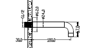 Излив для ванны Boheme Fusion 625-SGM вороненая сталь