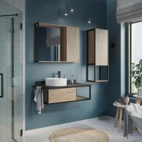 Тумба с раковиной Comforty Лиссабон 95 см 00-00006269 подвесная дуб темный