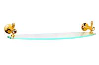 Полка для ванной Boheme Chiaro 10507 золото глянцевая