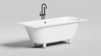 Ванна из искусственного камня Salini Ornella Axis 180х80 103421M белая матовая