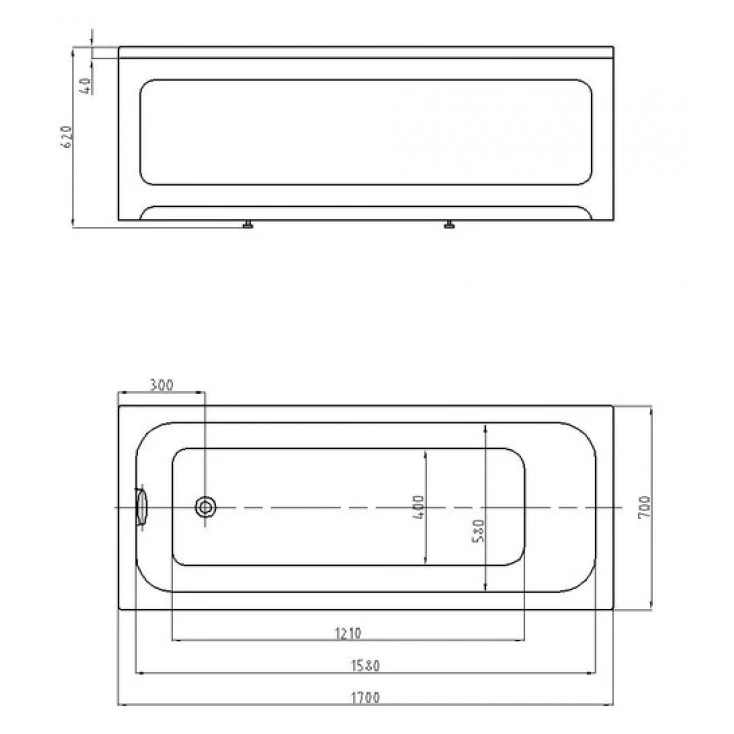 Ванна акриловая 170x70 AQUATEK Мия MIY170-0000004 Ванна акриловая 170x70 AQUATEK Мия MIY170-0000004