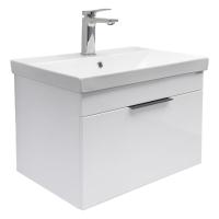 Тумба с раковиной Comforty Кама 60 см 00-00018655 подвесная белая