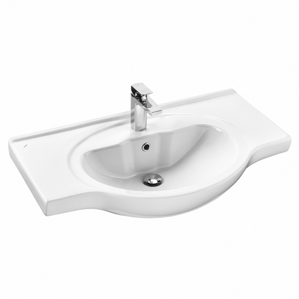 Тумба с раковиной Comforty Севилья 90 см 00-00003083 напольная белая