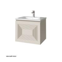 Тумба с раковиной Caprigo Modo Quarta 60 см 35711-SF023 подвесная бежевая