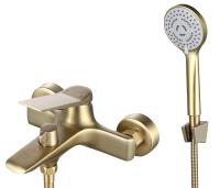 Смеситель для ванны с душевой лейкой Esko Shanghai SHA54Gold золото брашированное
