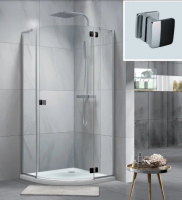 Душевое ограждение полукруглое 90х90x195 Koller Pool NEON N90RС профиль хром стекло 8мм прозрачное Душевое ограждение полукруглое 90х90x195 Koller Pool NEON N90RС профиль хром стекло 8мм прозрачное