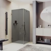 Душевой угол на петлях  MaybahGlass   MGY-1308-4 стекло графит Душевой угол на петлях  MaybahGlass   MGY-1308-4 стекло графит
