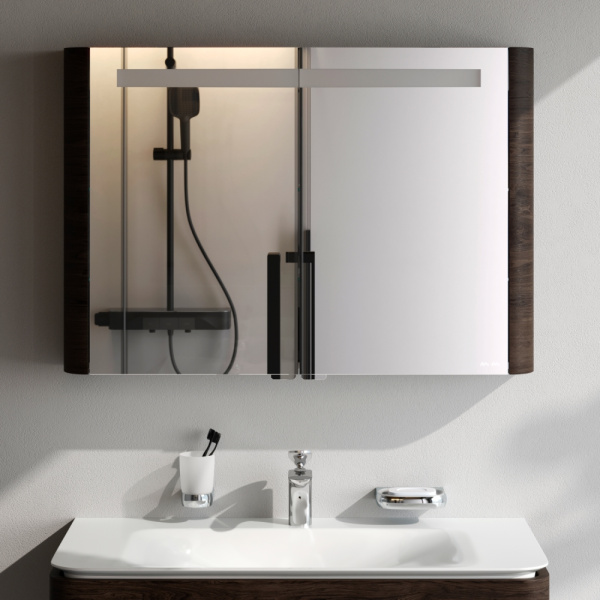 Шкаф зеркальный Am.Pm Sensation 100 см M30MCX1001TF табачный дуб с подсветкой