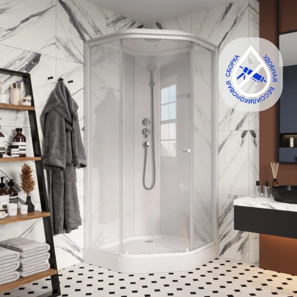 Душевая кабина Parly Penta P91B профиль черный